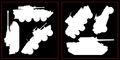 Auto Vynamics Stickerpack-miltanks-20-gwhi Gloss White Vinyl Detailed Military Land Vehicles Sticker Pack Includes Tanks 