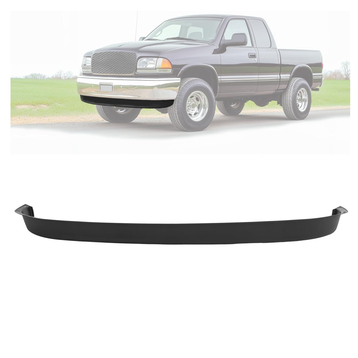 Front Bumper Lower Valance Air Dam For 1994-2002 Dodge Ram 1500 2500 3500 Replacement 55274811 Ch1090124 Textured Black