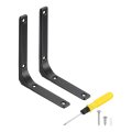 2pcs Floating Shelf Brackets 6 X 5 Inch L-shape Wall Bracket Supports With Screws For Wood Shelves Cabinets Countertop Support 