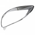 Hecasa Pair Headlight Bezel Compatible With 2001-2017 Freightliner Columbia Headlamp Trim Cover Assembly Chrome Silver Abs