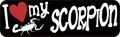 10in X 3in I Love My Scorpion Magnet Vinyl Animal Vehicle Bumper Magnets By Stickertalk 