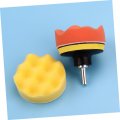 Vaguelly 20 Pcs 3 Car Polisher Cosmetology Kit Wool And Pad Buffle Buffing Sponges Grip Backing Plate Pad Polishing Disc M10
