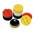 Vaguelly 20 Pcs 3 Car Polisher Cosmetology Kit Wool And Pad Buffle Buffing Sponges Grip Backing Plate Pad Polishing Disc M10