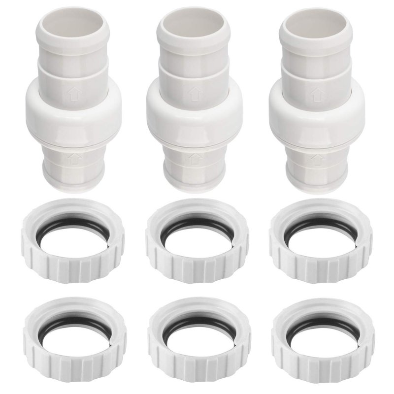 9-100-3002 Replacement Hose Swivel For Polaris 360 9 Piece Set With 9-100-3109 Nuts White Abs Plastic Pool Cleaner Connection