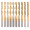 Hqmaster Cnc Router Bits 1 8 Shank Bit 3 1mm End Mill Spiral Upcut Titanium Coated 2 Flute Milling Cutter Cutting Tool Set 