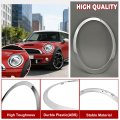 Hecasa Pair Headlight Bezel Headlamp Trim Ring Compatible With 2007-2015 Mini Cooper R55 R56 R57 R58 R59 S Clubman Hatchback