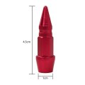 8 Pack Universal Spiked Aluminum Stem Valve Caps Car Wheel Tire Airdust Waterproof For Automobiles Motorcycles Trucks Bikes Red