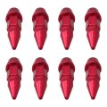 8 Pack Universal Spiked Aluminum Stem Valve Caps Car Wheel Tire Airdust Waterproof For Automobiles Motorcycles Trucks Bikes Red