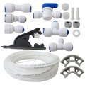 Refrigerator Water Line Kit Connection And 1 4 Compression Ice Maker Installation 32ft Tubing With Shutoff Valve Adapters