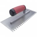 Marshalltown Qlt Notched Trowels Spot Welded 11 X 4-1 2 Soft Grip Handle Material Square Notch Shape 6mm X-notch Size Z-notch