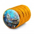 Mermaid Queen Treasure Chest Valve Stem Caps For Tire Rim Wheel Aluminum Yellow