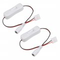Inline Rocker On Off Switch With 10mm 2-pin To 2 1x5 5mm Female Dc Power Adapter For 5050 Led Strip Light White 2pcs 