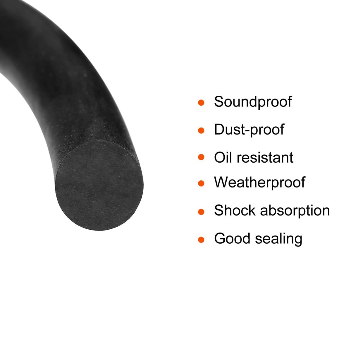 Nitrile Rubber Round Seal Strip 3mm 1 8 Diameter 8 Meters 26 25ft Long Hard Solid Weather Stripping For Diy Gasket Industrial