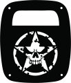 Jeeptails D-day Invasion Star Skull Tail Lamp Light Covers For Jeep Wrangler Yj And Tj Black Set Of 2 