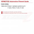 Vipmotoz Roof Clearance Led Lights Compatible With 1999-2016 Ford F250 F350 F450 F550 Super Duty Pickup Truck Chrome Housing