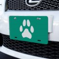 Graphics More Paw Print Dog Cat White On Black Novelty Metal Vanity Tag License Plate