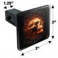Flaming Fire Skull Design Tow Trailer Hitch Cover Plug Insert