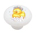 Bubble Bath Rubber Duck Decorative High Gloss Ceramic Drawer Knob 