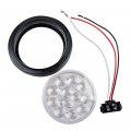 4x Amber Ultra Thin 4-led Warning Emergency Flashing Strobe Light Bars And Clear Lens 2x Red White 12-led Back-up Reverse Brake