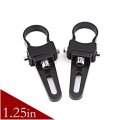 Qiilu Mounting Brackets For Led Light Bar 2pcs Car Truck Off-road Atv Mounts Bracket Mini Clamp Kits Tube Roof Roll Cage Holder