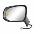 K Source Driver Side Mirror For Rav4 Hybrid Textured Black W Ptm Cover Turn Signal Puddle Lamp Bsds Heated Power Foldaway O 
