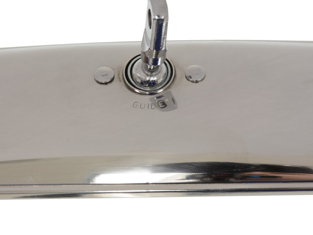 1963 Corvette Inside Rearview Mirror Polished Stainless Steel Windshield Mount Part Number 512200