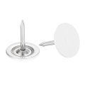 40pcs Upholstery Tacks 11mmx13mm Flat Head Decorative Furniture Nails Thumb Tack For Sofa Headboards White 