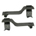 1969 Gto Lemans Grand Prix Tail Pipe Hangers For Automatic With Resonators 2pc Set Grey Phosphate Brackets Belted Rubber 