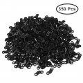 Uxcell 350pcs Nylon Cable Clamp Wire Tube Fastener Fixing Clip Curve Black