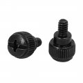 Uxcell Computer Pc Case 6-32 Black Zinc Plated Knurled Phillips Head Thumb Screw 100pcs