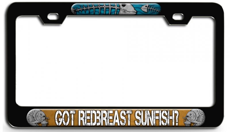 Got Redbreast Sunfish Fishing Bl 3d Metal License Plate Frame Auto Suv Truck Tag Holder T70
