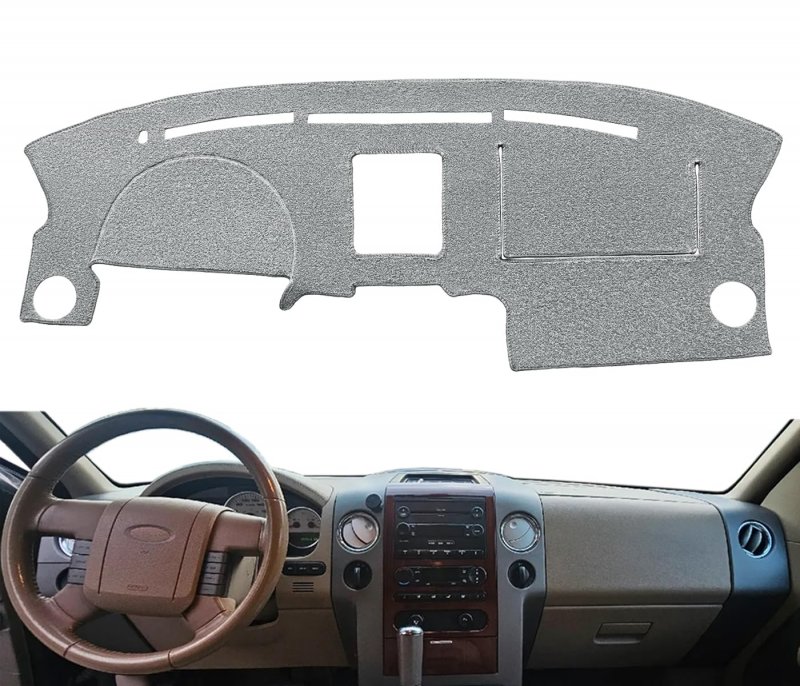 Dash Cover Mat Custom Fit For Ford F150 Pickup Truck 2004 2005 2006 2007 2008 Dashboard Pad Carpet Protector J58 Dark Gray