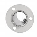 Uxcell Furniture Wardrobe 19mm Dia Screw Mounted Rail Rod End Flange Bracket Supports 4pcs