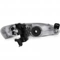 Ocpty Compatible For Toyota Corolla 1998-2000 Headlight Headlamps Chrome Housing Amber Reflector