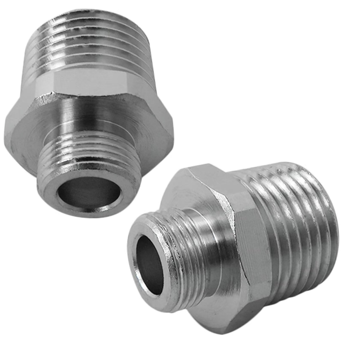 2 Pack Rv Faucet Adapter Brass 1 In Male To 3 8 Reducer Compression Fitting For Connecting Threaded Pipes Kitchen And Bathroom