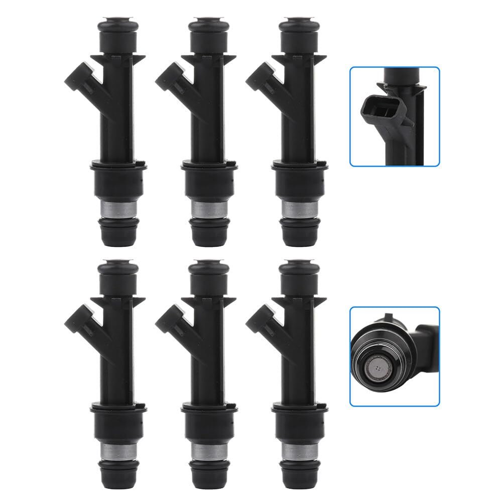 6 Piece 4 Hole Fuel Injectors Kit 25166922 Fit For Honda Passport Isuzu Rodeo Trooper Amigo Axiom Vehicross Acura Slx