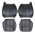 Black Microfiber Leather Seat Covers For Chevy Silverado Tahoe Suburban Avalanche Gmc Sierra Yukon 2003 2004 2005 2006 Front 