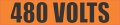 Stickertalk 480 Volts Vinyl Sticker 10 Inches By 2 