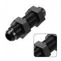 X Autohaux Car Straight Bulkhead Fuel Fitting 6an Male To Flare Union Adapter Black