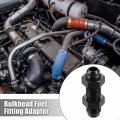 X Autohaux Car Straight Bulkhead Fuel Fitting 6an Male To Flare Union Adapter Black