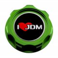 Vms Racing Green Oil Cap With I Love Jdm Emblem In Cnc Machined Billet Aluminum Compatible Honda Acura Integra