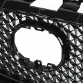 G-plus Gloss Black Front Upper Bumper Hood Grille Grill Honeycomb Cover Trim Compatible With Mazda 6 2014 2015 2016 Abs Painted