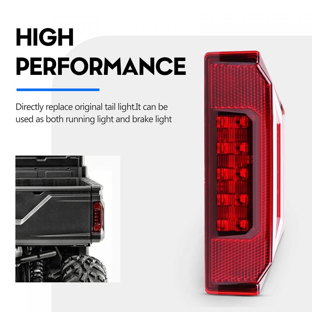 Rear Tail Light Assembly Led Brake Stop Lights For Polaris Ranger 570 Full Size 900 Xp 1000 Rgr Replacement Part 1 Piece