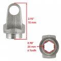 Caltric Rear Drive Shaft Yoke Propeller With U-joint For Yamaha Big Bear 400 Yfm400 4x4 2007 2008 2009