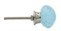 Aqua Blue Bubbles Glass Dresser Drawer Kitchen Cabinet Or Door Knob Pulls Chrome Hardware Pack Of 12 