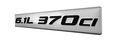 6 1l 370ci Black On Silver Highly Polished Real Aluminum Emblem