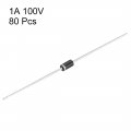 Uxcell Schottky Rectifier Diode 1a 100v Electronic Silicon Diodes 80pcs For 1n4002
