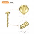 Uxcell Wood Screws M4 X 35mm Slotted Round Head Brass Self-tapping Woodworking Screw 20 Pcs