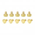 Uxcell Knurled Thumb Screws M6x10mm Flat Brass Bolts Grip Knobs Fasteners For Pc Electronic Mechanical 10pcs