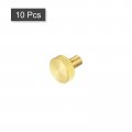 Uxcell Knurled Thumb Screws M6x10mm Flat Brass Bolts Grip Knobs Fasteners For Pc Electronic Mechanical 10pcs